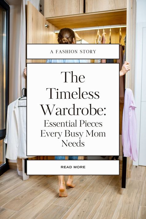 A timeless wardrobe doesn't mean a boring one. It's about choosing pieces that stand the test of time, both in style and durability. These are the items you can rely on for any occasion, whether it's a school run, a work meeting, or a night out. Investing in these staples will save you time and money in the long run, as they won't go out of fashion and can be worn in multiple ways. Busy Mom Outfits, Chic Mom Outfits, Stylish Mom Outfits, Mom Wardrobe, Mom Needs, Stylish Mom, Her Closet, Timeless Wardrobe, Comfortable Jeans