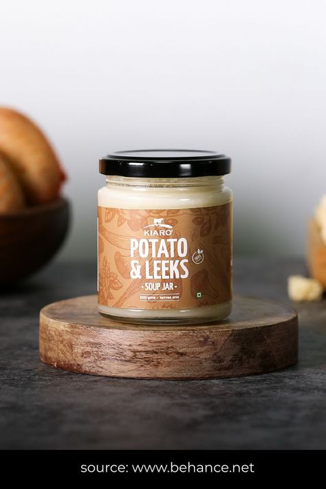 Soup Packaging Design, Healthy Branding, Soup Packaging, Jar Label Design, Soup Jar, Cream Based Soups, Packaging Snack, Soup In A Jar, Jar Packaging