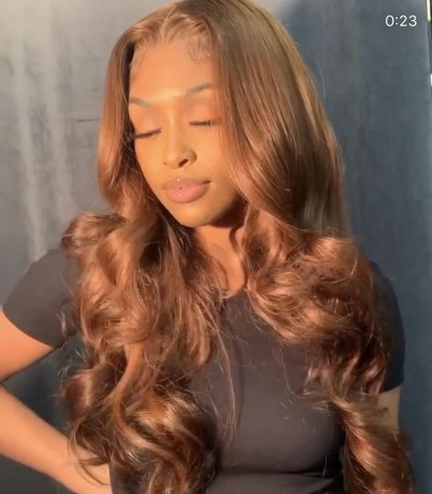 Honey Blonde Sew In Weave, Light Brown Wig Black Women, Golden Brown Hair Color Honey, Light Brown Sew In, Brown Sew In Weave, Ginger Sew In Weave, Brown Wigs Black Women, Ginger Brown Wig, Light Brown Wig