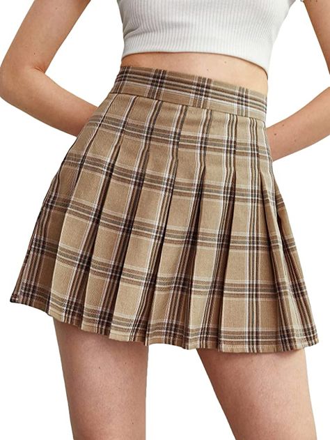 Tartan Pleated Skirt, Cute Christmas Outfits, Plaid Pleated Skirt, Miniskirt Outfits, Plaid Mini Skirt, Fall Skirts, Cute Skirts, Pleated Mini Skirt, Casual Fall Outfits