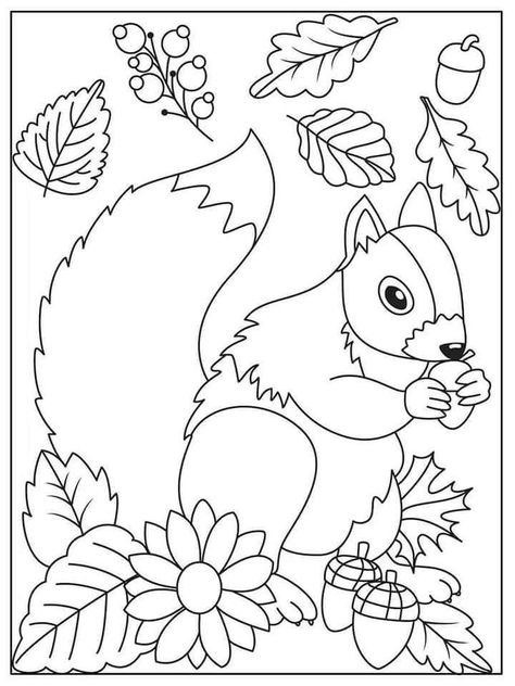 Fall Coloring Pages For Kids, Fall Coloring Sheets, Colouring Sheets For Adults, Excited For Fall, Autumn Animals, Fall Coloring, Fruit Coloring Pages, Farm Animal Coloring Pages, Fun Fall Activities