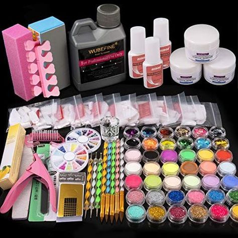 8 Best Acrylic Nail Kits of 2021 - DIY Acrylic Nail Sets Acrylic Nail Starter Kit, Simple Nails Design, Glitter Acrylic Powder, Nail Art Tool Kit, French Tip Nail Art, Cheap Nail Art, 30 December, Nail Acrylic, December Nails