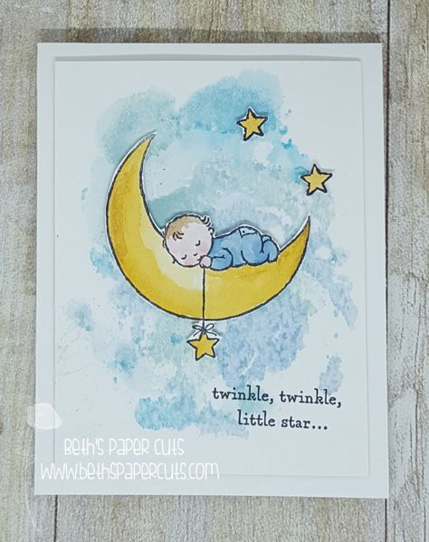 moon baby Baby Congratulations Card, Baby Cards Handmade, Baby Boy Cards, Hand Drawn Cards, Watercolor Baby Shower, Baby Painting, Moon Baby, Boy Cards, Shower Cards