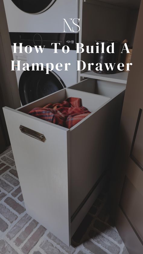 Build In Laundry Basket, Laundry Room Hidden Hamper, Diy Linen Closet In Bathroom, Laundry Hamper Pull Out Cabinet, Laundry Hamper In Closet Ideas, Pull Out Hamper Cabinet Laundry Baskets, Diy Pull Out Laundry Cabinet, Sliding Laundry Baskets, Pull Put Laundry Hamper