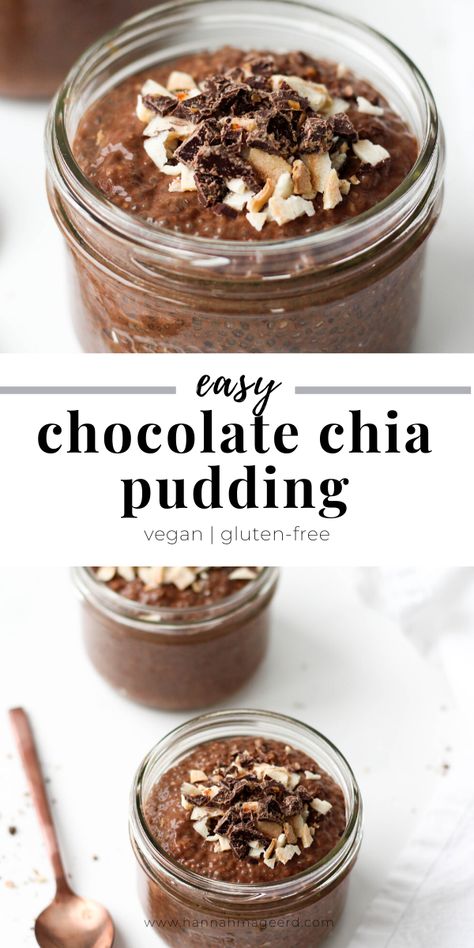 Plantbased Mealprep, Chai Pudding, Chia Pudding Vegan, Chocolate Chia Pudding Recipes, Decadent Breakfast, Chia Pudding Recipes Healthy, Chia Pudding Breakfast, Clean Desserts, Chocolate Chia Seed Pudding