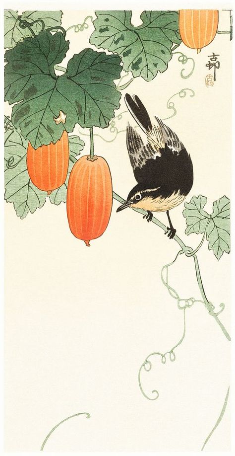 Japanese Bird, Ohara Koson, Free Illustration Images, Japanese Woodblock, Japanese Woodblock Printing, Japanese Painting, Sumi E, Japan Art, Japanese Prints