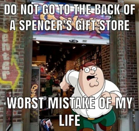 Spencers Store Clothes, Back Of Spencers Store, Spencers Store, Spencer Store, Spencers Gifts, Goofy Ahh, Gift Store, Family Guy, Wallpapers