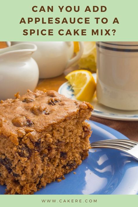 When you're ready to bake a sweet spice cake, sometimes you can use applesauce to a spice cake mix. Check details in article. Applesauce Cake Mix Recipe, Spice Cake Mix Recipes, Applesauce Spice Cake, Applesauce Cake Recipe, Applesauce Bread, Apple Spice Cake, Spice Cake Recipes, Apple Sauce Recipes, Canned Apples