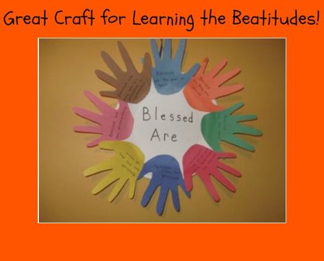 During this blog post, we're going to discuss a church craft that's ideal with helping your Sunday school students learn and remember the Beatitudes.  Church Craft Materials    	Various colors of construction paper, 1 sheet for every 2 children  	Sci Beatitudes Craft, Sunday School Projects, The Beatitudes, Sermon On The Mount, Children's Church Crafts, Bible Story Crafts, Bible School Crafts, Christian Crafts, Sunday School Activities