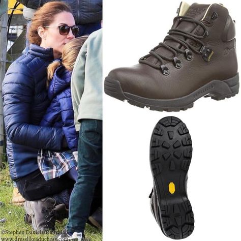 Berghaus Supalite II GTX Women's Walking Boots-Kate Middleton - Dress Like A Duchess Walking Boots Outfit, Kate Middleton Shoes, Kate Fashion, Brown Hiking Boots, Kate Middleton Hair, Kate Middleton Dress, Cambridge Family, Horse Trials, Walking Outfits