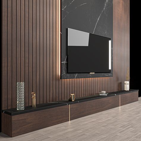 Tv Wall For Office, Tv Wood Panel, Living Room Tv Set Up, Backdrop Tv Luxury, Tv Backdrop Design Tv Walls, Pvc Tv Unit Design Modern, Pvc Wall Panels Design For Living Room, Tv Backdrop Design, Tv Back Panel