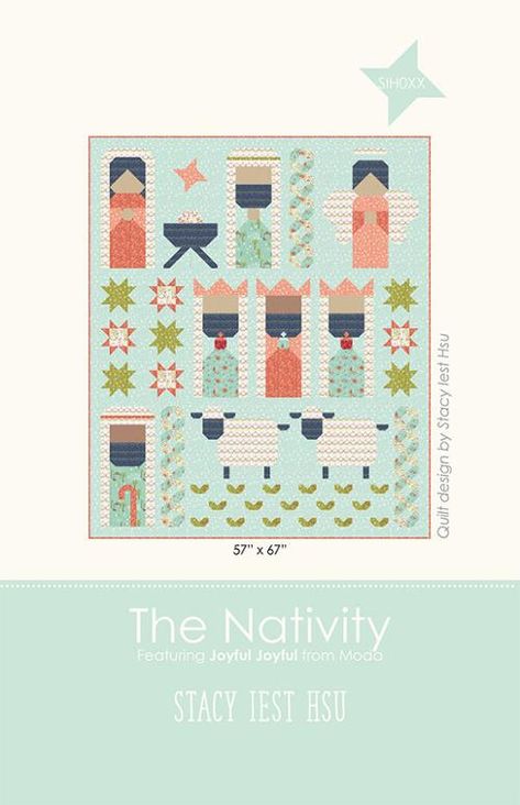 The Nativity G* SIH 069 Stacy Iest Hsu#1 Nativity Quilt, Christmas Quilt Patterns, Cute Quilts, The Nativity, How To Finish A Quilt, Quilting For Beginners, Christmas Quilts, Christmas Quilt, Christmas Sewing