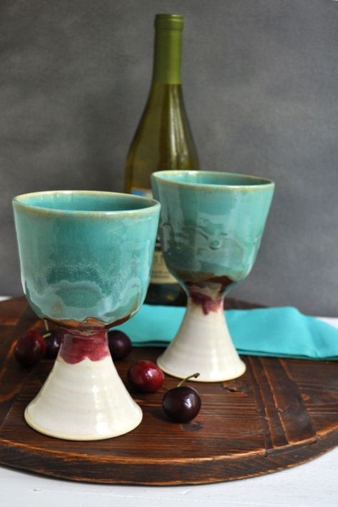 Ceramic Wine Glasses, Perfect Margarita, Wheel Thrown Ceramics, Margarita Glasses, Wheel Thrown Pottery, Ceramic Dinnerware, Pottery Classes, Pottery Cups, Wine Goblets