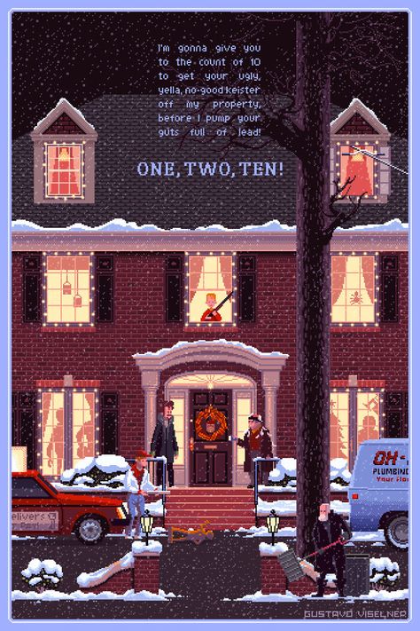 Home Alone Movie Poster, Home Alone Movie, Home Alone Christmas, Christmas Phone Wallpaper, Pixel Art Games, Pizza Delivery, Christmas Feeling, Alternative Movie Posters, Home Alone