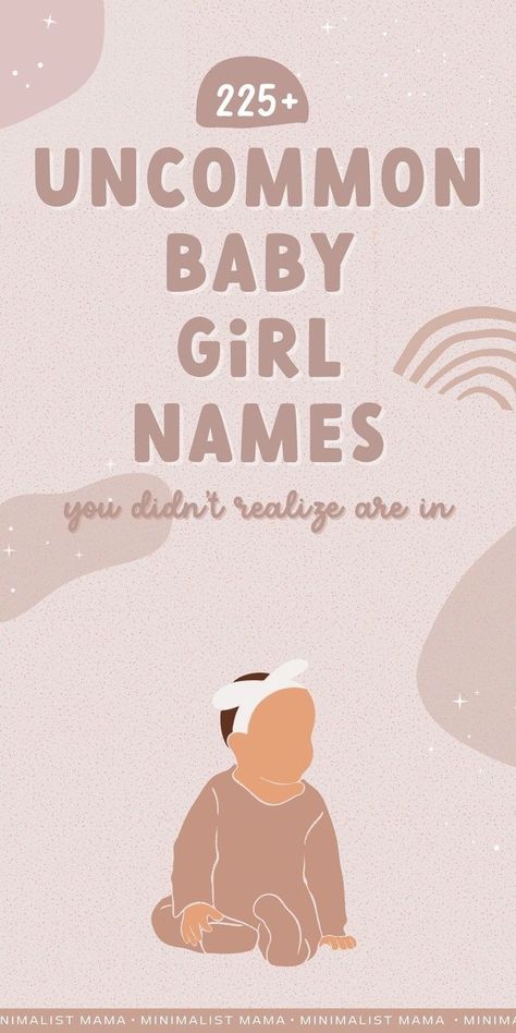 Searching for the prettiest baby girl names, but haven't found anything quite 'different' enough yet? I have searched through thousands of baby names, and *these* are my favorite uncommon and unique baby names for girls (with meaning and first and pretty middle name ideas!). (Aka rare baby names for girls/unusual girl names) 1 Syllable Girl Names, Names Inspired By The Ocean, Simple Girl Names, Royal Baby Names, Earthy Baby Names, Short Girl Names, Short Baby Girl Names, One Syllable Girl Names