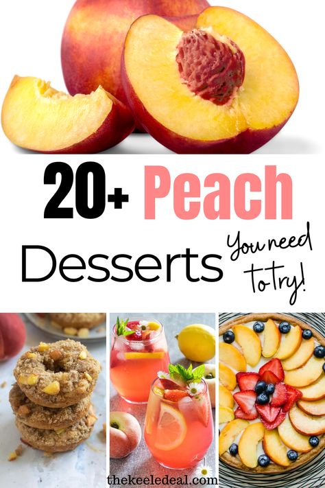 20  Peach dessert Recipes You need to try! Everything from no-bake pies to peach ice cream. Fresh Peach Dessert Recipes, Fresh Peach Desserts, Peach Recipes Dinner, Peach Cheesecake, Peach Dessert, Peach Dessert Recipes, Try Everything, Baked Peach, Peach Ice Cream