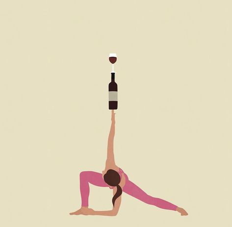 Wine Yoga, Yoga Illustration, Wine Design, Wine Art, Yoga Art, Wine Time, Wine Humor, Social Club, Wine Lovers