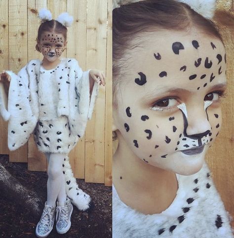 Lioness Face Paint, Snow Leopard Face Paint, Snow Leopard Costume, Leopard Face Paint, Leopard Costume, Leopard Face, Face Painting Halloween, Cute Halloween Costumes, Snow Leopard