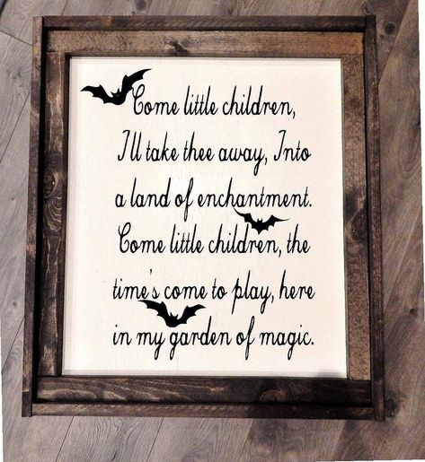 PRICES MAY VARY. Title: Dozili Come Little Children. Hocus Pocus Halloween Sign. Product Type: Categories > Home Décor Products > Home Décor Accents > Decorative Accessories > Decorative Signs & Plaques Hocus Pocus Ideas For Halloween, Come Little Children Hocus Pocus Sign, Hocus Pocus Themed Decor, Halloween Plaques, Cute Halloween Signs, Halloween Tombstone Sayings, Hocus Pocus Crafts, Spooky Sayings, Hocus Pocus Party Decoration