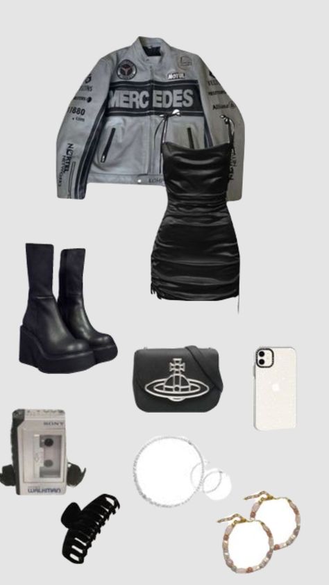 Edgy party girl fit! #partyfit #partygirl #partyvibes #edgyaesthetic Outfit Ideas Party Night Club, Party Girl Aesthetic Outfit, Girls Clubbing Outfits, Cute Birthday Outfit Ideas, Party Outfit Night Club Baddie, Party Girl Outfit, Outfit Ideas Alt, Outfit Ideas Birthday, Frat Party Outfit