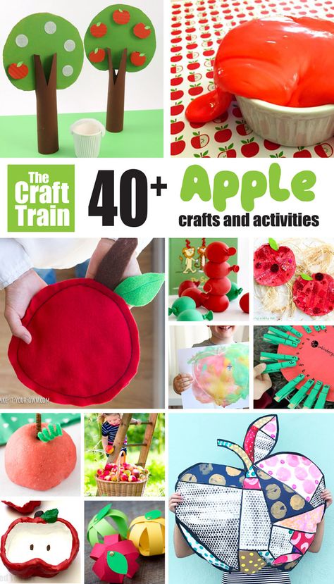 Apple crafts and activities for kids Preschool Apple Theme, Apple Crafts, Paper Apple, Apple Preschool, Crafts And Activities For Kids, Apple Activities, Johnny Appleseed, Apple Craft, Apple Theme