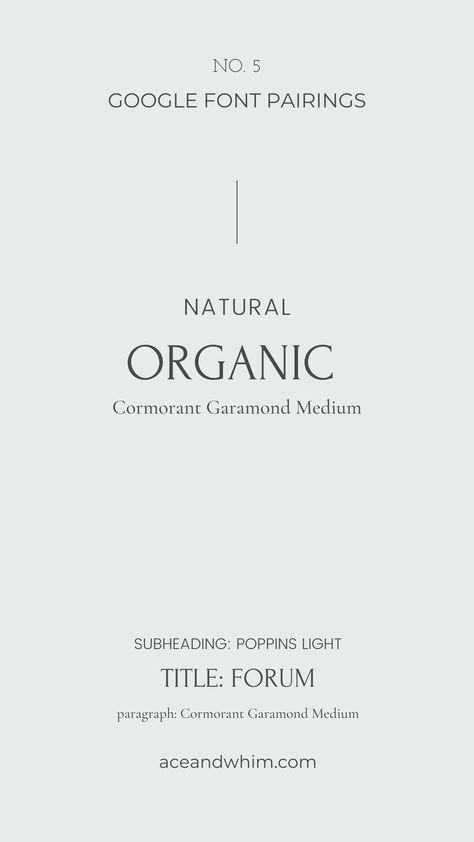 Google font pairings, free google fonts, organic font, playful font and adventurous font. Oswald font, dancing script font, forum font, cormorant font Avenir Font Pairing, Google Fonts For Website, Elementor Font Pairing, Showit Font Pairings, Web Font Combinations, Wix Font Pairings, Best Google Fonts For Website, Google Font Pairings Website, Classic Font Pairings