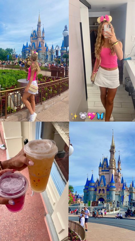 Disneyland Florida Outfit, Photo Ideas For Disney World, Disney Spring Break Outfits, Disney In The Summer, Magic Kingdom Outfit Summer, Disneyland Outfit Inspo Summer, Aesthetic Disney World Outfits, Disney Outfit Inspo Springtime, Disneyland Princess Outfit