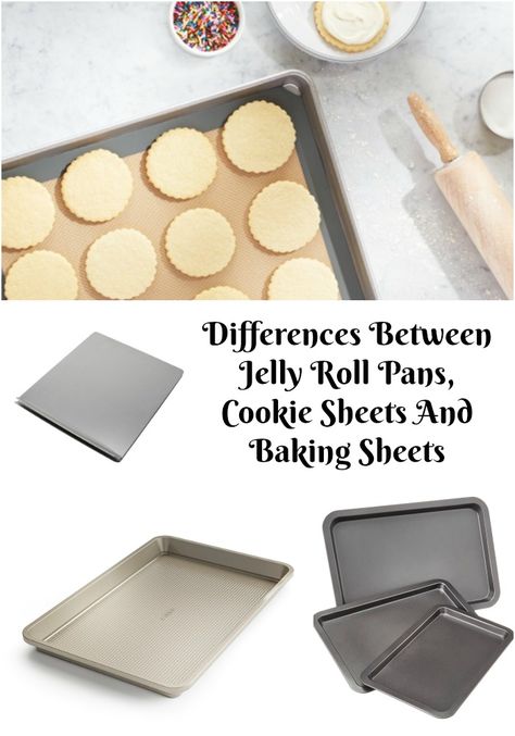 From Val's Kitchen - Differences Between Jelly Roll Pans, Cookie Sheets And Baking Sheets Pan Cookies, Waffle Cookies, Best Pans, Cookie Sheets, Jelly Roll Pan, Sheet Cake Pan, Peanut Brittle, Pan Sizes, How To Cook Fish