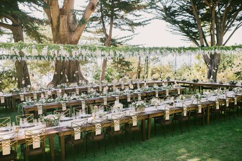 Us Destination Wedding, Secret Garden Theme, Elegant Rustic Wedding, Country Wedding Reception, Wedding Venue Locations, Communal Table, Rustic Wedding Reception, Gold Wedding Theme, Big Sur California