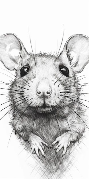 Croquis, How To Draw A Rat, Rat Draw, Cute Rats Drawing, Rats Drawing, Mice Drawing, Mouse Reference, Racoon Drawing, Rat Sketch