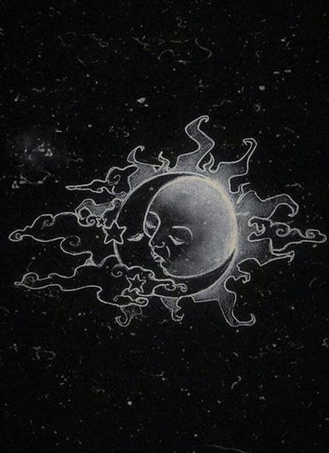 Sun moon art wallpaper background black and white sketch outline clouds stars Moon And Sun Astethic Wallpaper, Black Aesthetic Sketch, Black And White Sun And Moon, Moon And Stars Aesthetic Drawing, Black And White Journal Ideas Aesthetic, The Sun And The Moon Aesthetic, Sun Moon Stars Clouds Tattoo, Star Sketch Aesthetic, Moon Black And White Aesthetic