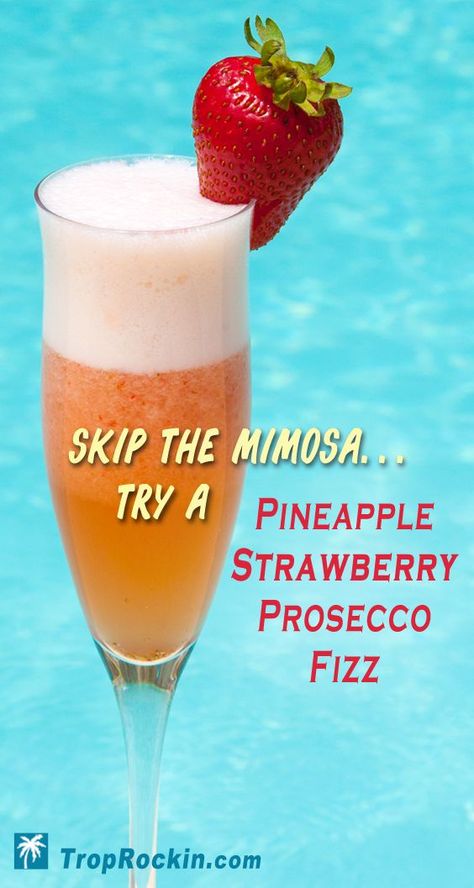 Alcohol Treats, Mimosa Champagne, Strawberry Mimosa, Prosecco Drinks, Wine Slushies, Morning Cocktail, Mimosa Cocktail, Yacht Rock, Prosecco Wine