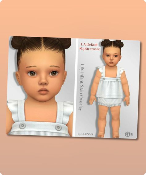 This soft infant skin overlay is a default replacement which overwrites EA’s skin. You can only use 1 default skin overlay at a time. Base Game and HQ Mod Compatible. Filesize: 12 MB #sims #skins #sims4cc #hq_mod #sims4 #gaming Sims 4 Kids Skin Overlay, Sims 4 Child Skin Overlay, Sims 4 Infant Skin Overlay, Overlay Sims 4, Sims Overlay, Skin Overlay Sims 4, Skin Overlay Sims 4 Cc, Sims Skins, Skin Overlay