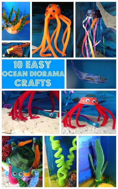 Easy Ocean Diorama Crafts For Kids Ecosystems Diorama, Ocean Diorama, Biomes Project, Diorama Kids, Diarama Ideas, Ecosystems Projects, Habitats Projects, Ocean Habitat, Ocean Projects