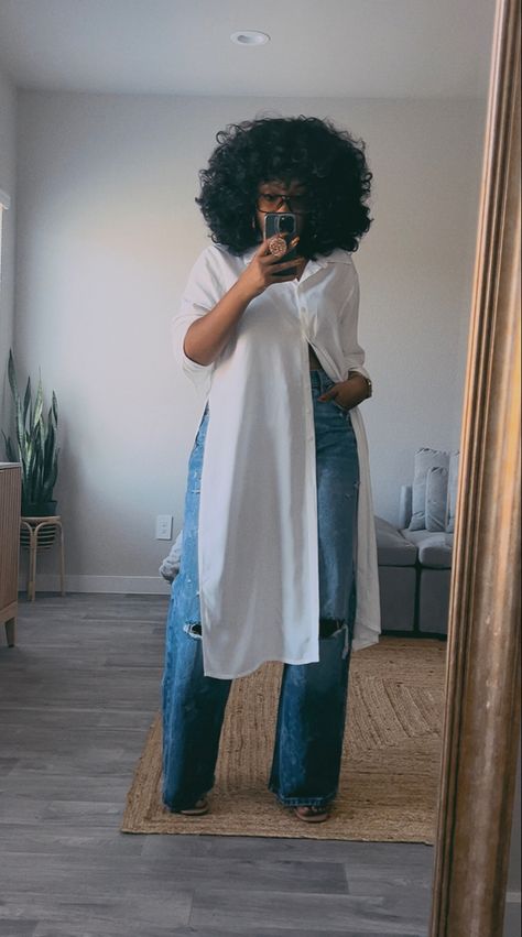 Plus Brunch Outfit Ideas, Grown Women Outfits Classy, Grown Woman Outfits Summer, Plus Size Brunch Outfit, Boho Outfits Black Women, Casual Church Outfit, Sunday Outfit Ideas, Outfits With White Jeans, Chic Outfits Casual