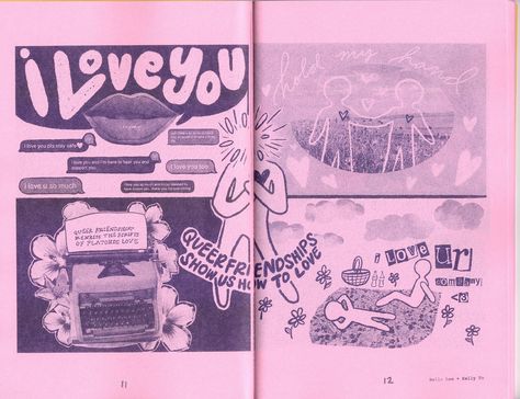 Zine Love Letter, Friendship Zine, Love Zine, Risograph Zine, Zine Making, Coffee Table Book Design, Luv Letter, Mixed Rice, Photography Poetry