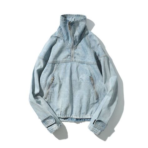 Ripped Jacket, Male Jeans, Hip Hop Hoodies, Denim Hoodie, Denim Jacket Fashion, Street Sweatshirt, Hoodie Xxl, Oversized Denim Jacket, Jeans Jacket