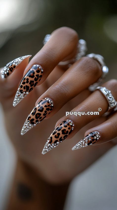 Fantasy Nails Designs, Jazzy Nails, Leopard Print Nail, Leopard Nail Designs, Cheetah Nail Designs, Fingernail Art, Cheetah Print Nails, Pop Art Nails, Lace Nail Art