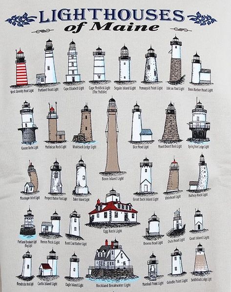 Maine Lighthouse Tattoo, Maine Tattoo Ideas, Lighthouse Project, Maine Sweatshirt, East Coast Lighthouses, Maine Tattoo, Maine Ocean, Lighthouse Maine, Lighthouse Drawing