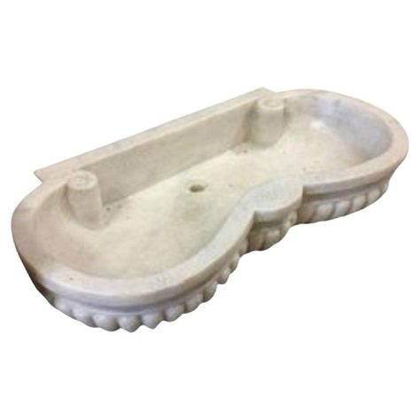 Check out this item from 1stdibs! Classical Marble Carved Stone Sink Basin: https://www.1stdibs.com/id-f_40652952 Antique Stone Sink, French Fountains, Limestone Sink, Marble Tub, Marble Carving, Stone Fountains, Sink Basin, Hand Carved Stone, Marble Sinks