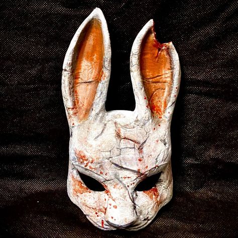 3D Printable The Horror Rabbit Mask - Bunny Mask - for Halloween Cosplay by Bstar3Dprint Huntress Cosplay, Scary Circus, Rabbit Mask, Scary Halloween Masks, Mascaras Halloween, The Huntress, Bunny Mask, Mask Drawing, Horror Masks