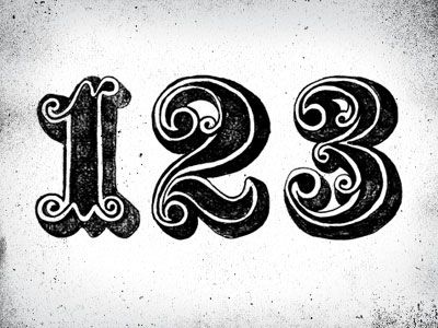 As-easy-as-123 by Two Arms Inc. - type 123 Tattoo Number, 123 Tattoo, Tattoo Fonts Numbers, 123 Numbers, Fonts Numbers, Old English Tattoo, Number Tattoo Fonts, Number Fonts, Cursive Tattoos