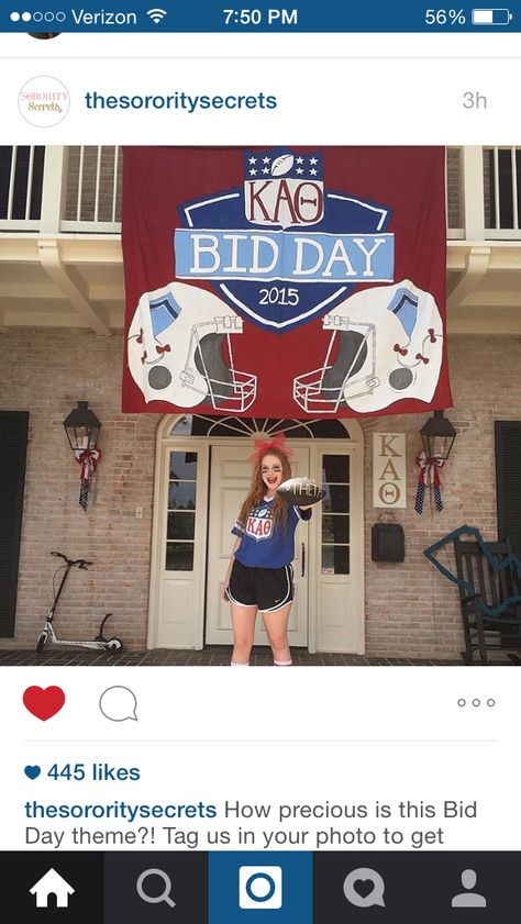 Bid day nfl theme Nfl Bid Day Theme, Football Bid Day Theme, Philanthropy Events, Recruitment Themes, Jersey Day, Sorority Clothes, Phi Sigma Sigma, Sorority Bid Day, Bid Day Themes