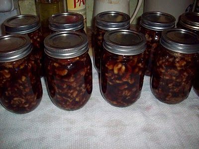 Mountain Mama: How To: Wet Walnuts (Walnut Syrup) Wet Nuts Recipe, Walnut Syrup Recipe, Jar Alfredo Sauce, Walnut Syrup, Homemade Extracts, Easy Shrimp Alfredo, Walnut Ice Cream, Freezing Vegetables, Canning Recipe