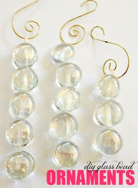 DIY Ideas With Beads - DIY Glass Bead Ornament - Cool Crafts and Do It Yourself Ideas Made With Beads - Outdoor Windchimes, Indoor Wall Art, Cute and Easy DIY Gifts - Fun Projects for Kids, Adults and Teens - Bead Project Tutorials With Step by Step Instructions - Best Crafts To Make and Sell on Etsy Bead Ornaments, Christmas Bling, Beautiful Ornaments, Rustic Glam, Ornament Ideas, Ornament Hooks, Glam Decor, Xmas Ideas, Stone Crafts