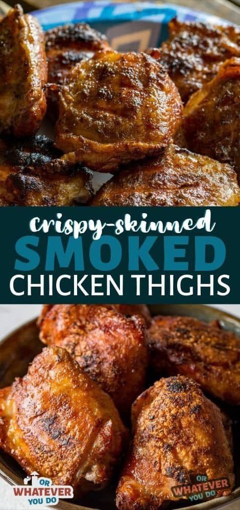 Pellet Grilled Chicken, Smoked Chicken Thighs, Traeger Chicken, How To Grill Chicken, Traeger Cooking, Ninja Grill, Smoked Recipes, Outdoor Cooking Recipes, Crispy Chicken Thighs