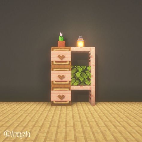 Cute Shelves, Minecraft Cherry Blossom, Shelves Furniture, Minecraft Decoration, Rumah Minecraft Sederhana, Minecraft Banner Designs, Minecraft Interior Design, Shelves Design, Bangunan Minecraft