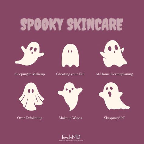 Don't scare your skin this Halloween with these common skincare mistakes! #Linkinbio to learn more! #skincare #skincaretips #glowingskin #antiaging #milwaukee Halloween Esthetician Post, Esthetics Content, Spooky Skincare, Halloween Skincare, Emsculpt Neo, Fall Skincare, Rf Microneedling, Skincare Mistakes, Color Correction Makeup