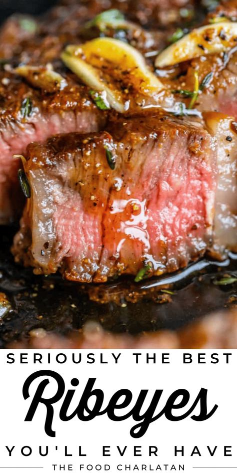 Foie Gras, Ribeye Steak Grilled, How To Cook Ribeye, Ribeye Steak Recipe, Cooking Ribeye Steak, Steak Grilled, Beef Entrees, Steak Cooking, Ribeye Steak Recipes