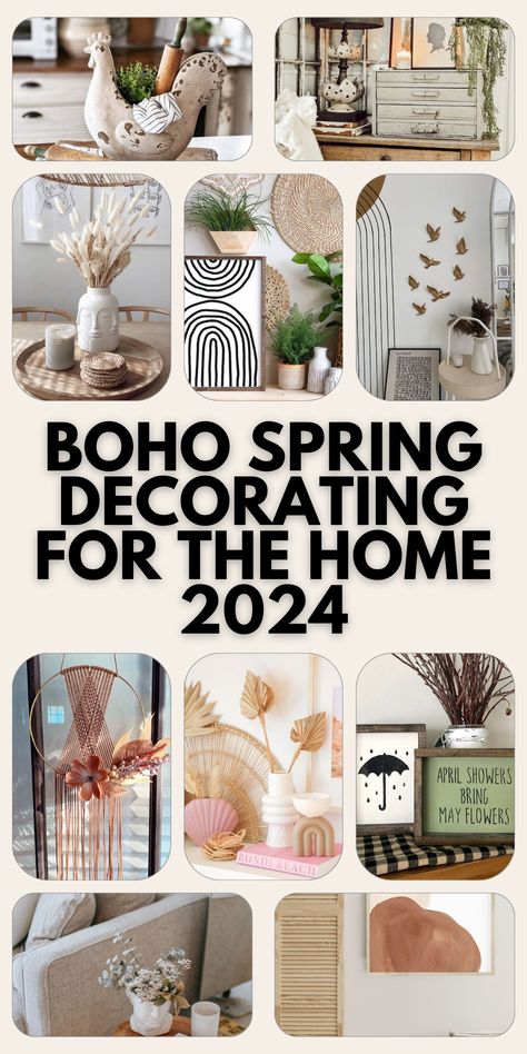 Chic Boho Spring Decor Ideas: Freshen Your Home in 2024 Boho Mantle Decor, How To Style A Hutch, Boho Spring Decor, Boho Mantle, Spring Decorating Ideas, Spring Decor Ideas, Contemporary Candles, Simple Bathroom Decor, Diy Interior Decor